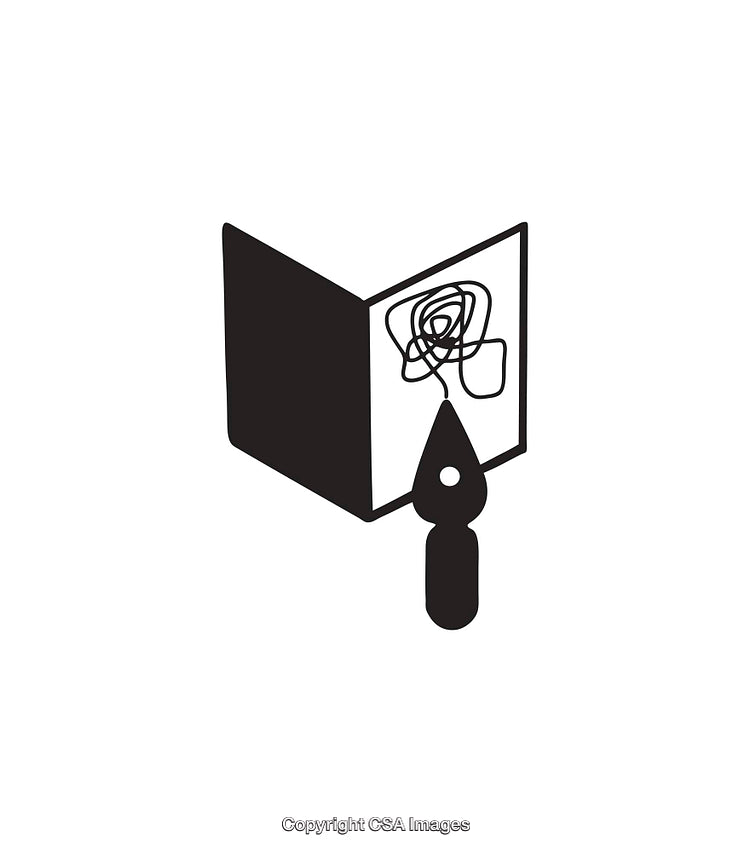 Simple Black And White Icon of Artistic Creation with Brush