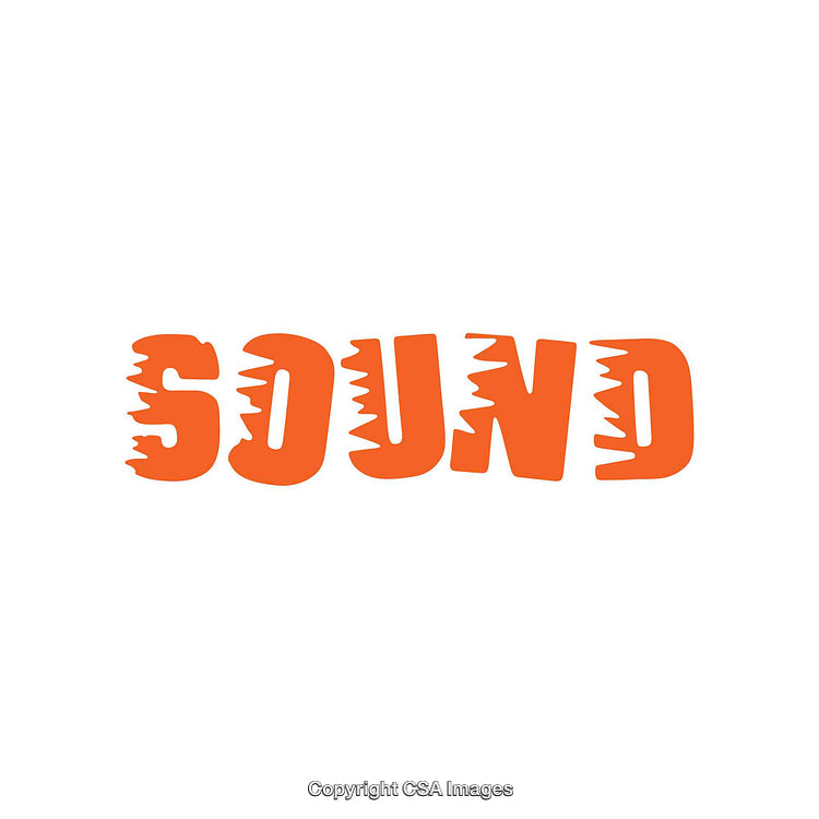 Orange Sound-Themed Concept Typography in Stylized Font Design