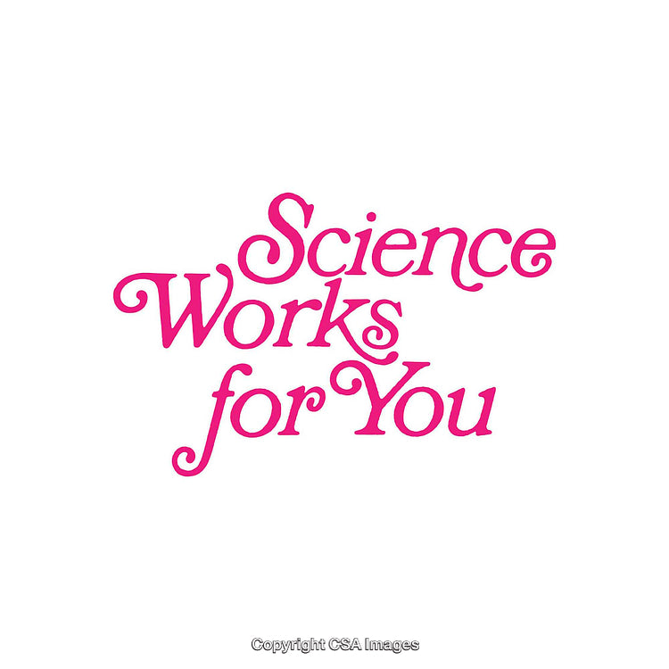 Science Works For You - Typography Design in Bold Pink Script