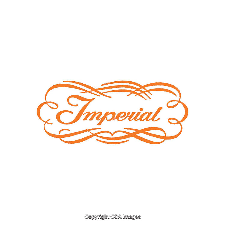 Imperial Logo Design in Vibrant Orange with Elegant Swirls