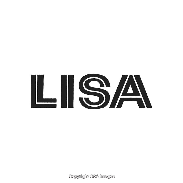 Stylized Black Text Displaying the Name Lisa on White Background