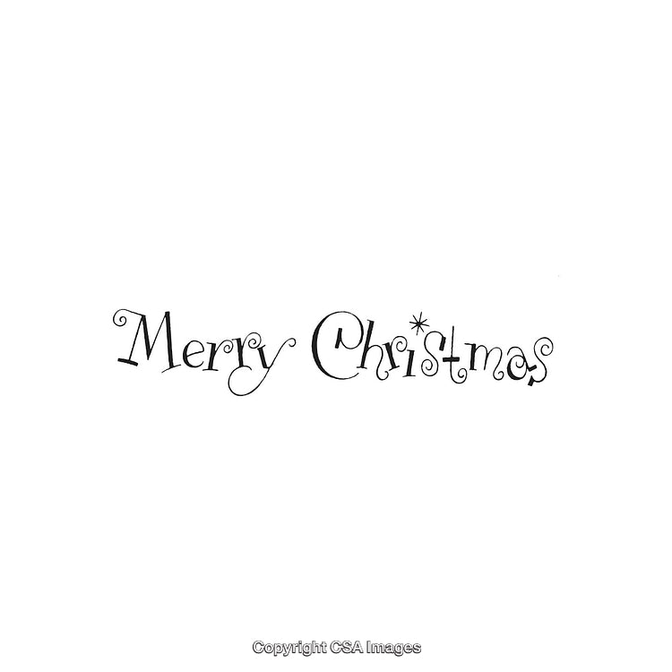 Elegant Handwritten 'Merry Christmas' Design on a Clean White Background