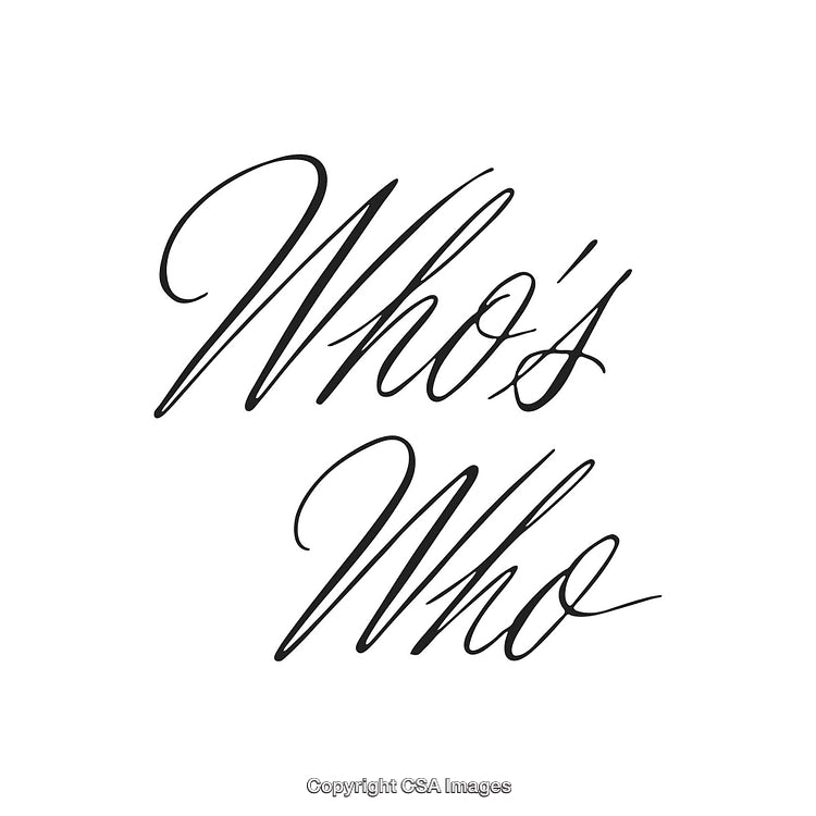 Elegant Calligraphic Text Graphic Depicting The Phrase 'Who's Who'