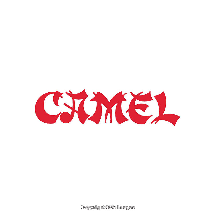 Red Gothic Style Text Illustration on a White Background
