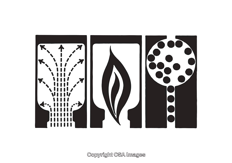 Set of Abstract Black and White Icon Illustrations for Design