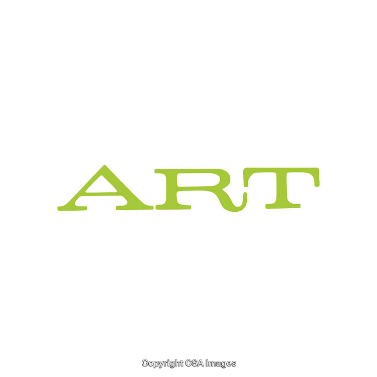 Green Word Art on Minimalistic White Background