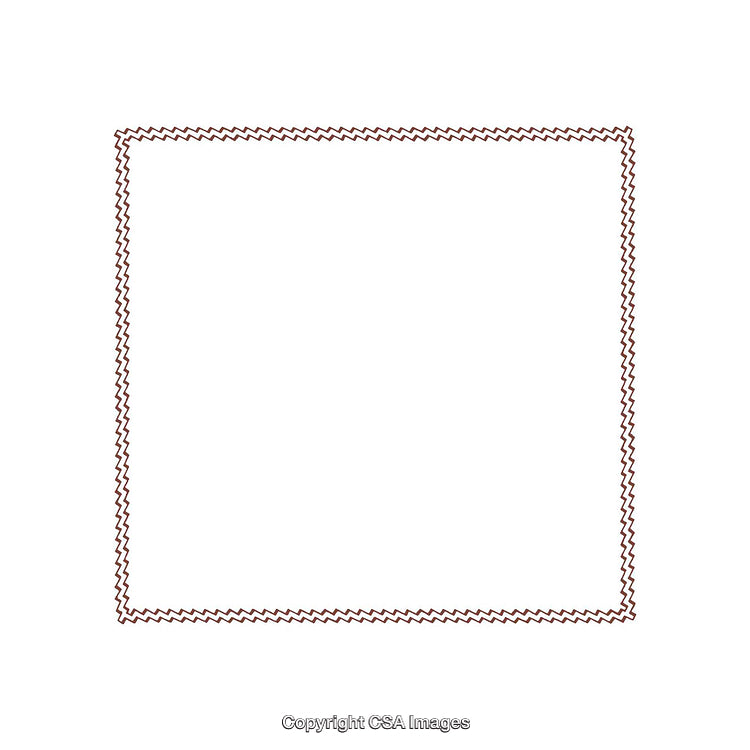 Zigzag Frame Border Design on White Background for Creative Projects