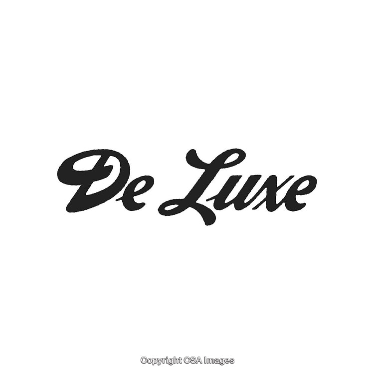 Elegant Black Calligraphy Text Spelling Luxury on a White Background