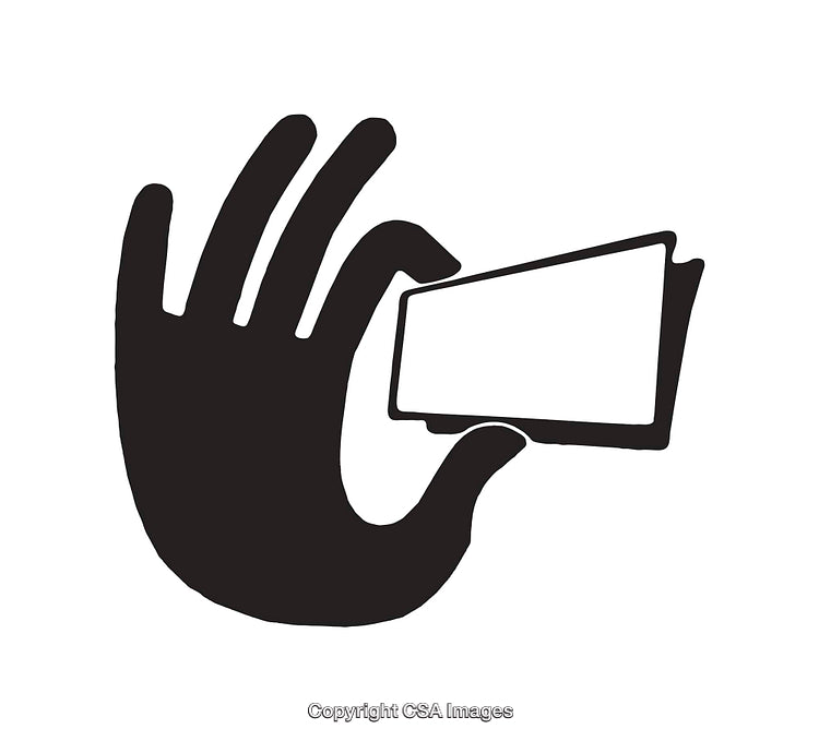 Minimalistic Black Hand Icon Holding a Rectangular Shape in Black and White