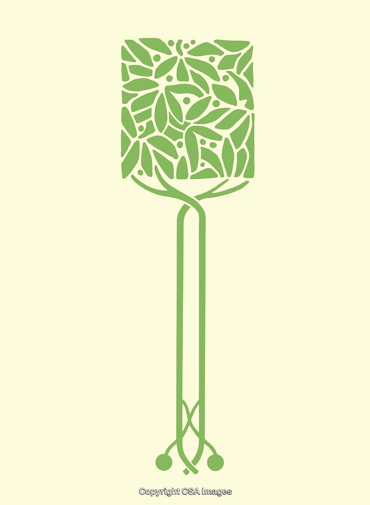 Artistic Green Elements Creating a Nature-Inspired Organic Design Illustration
