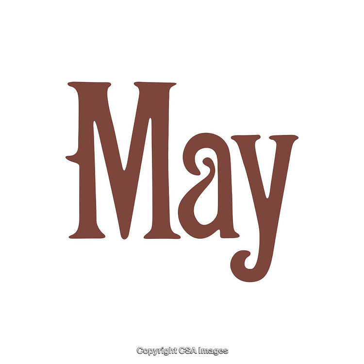 Decorative Word Art of the Month of May in Bold Style