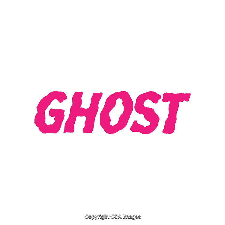 Bold Pink Ghost Text Against a Clean White Background