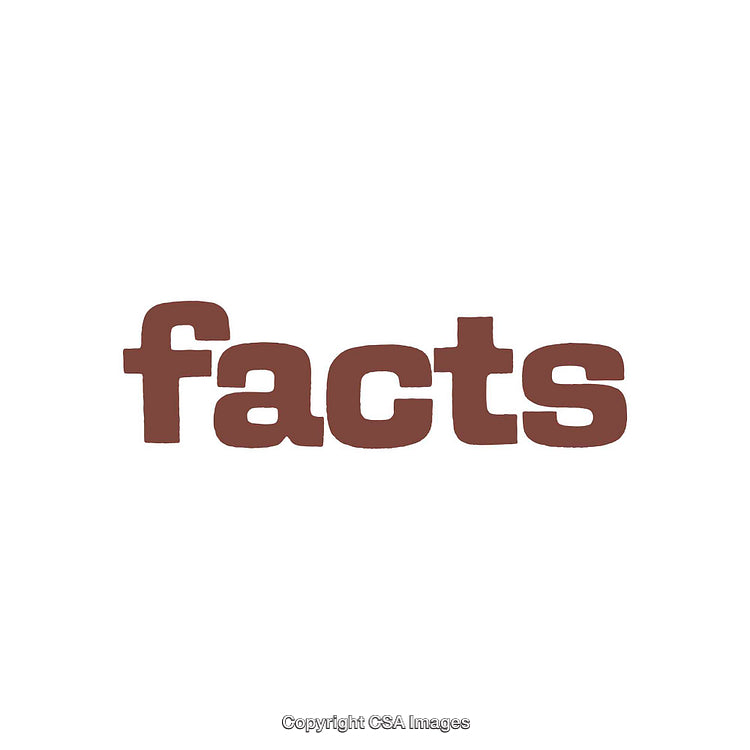 Simple Word Design Emphasizing the Word 'Facts' in Bold Typography