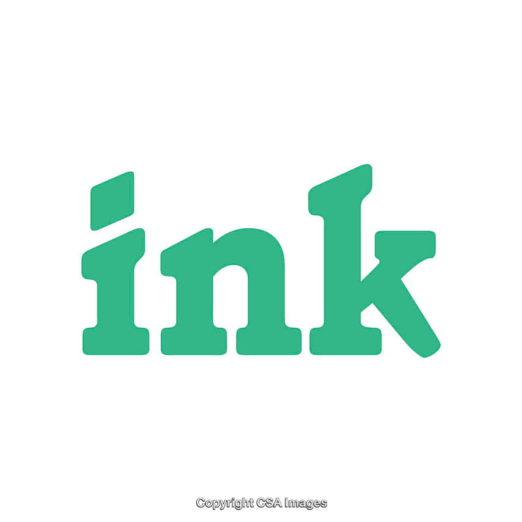 Simple Green Text Design with the Word 'Ink' in Bold Letters