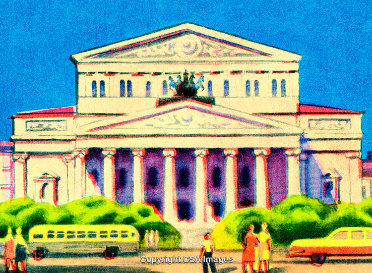 Elegant Neoclassical Building With Columns on a Bright Sunny Day