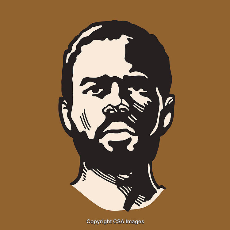 Bold Line Art Portrait Illustration With Expressive Contours and Contrast