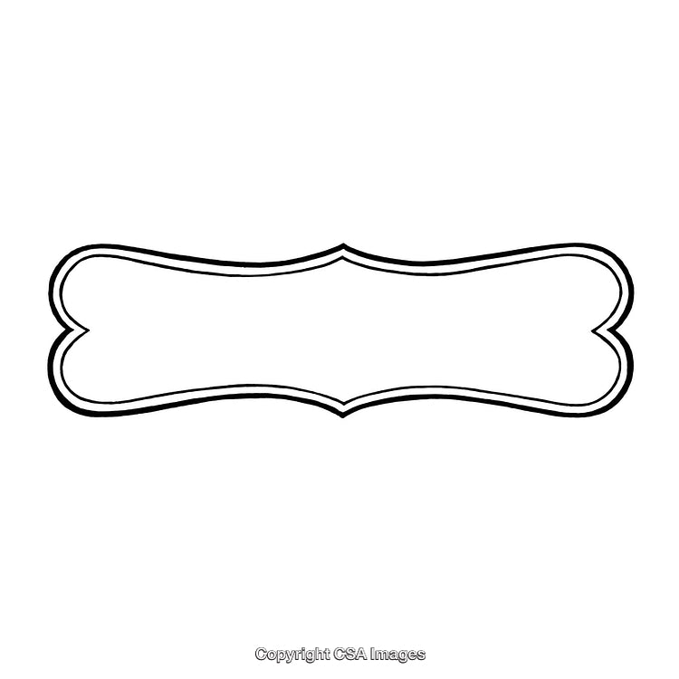 Black and White Ornamental Border with Decorative Elegant Outline Design