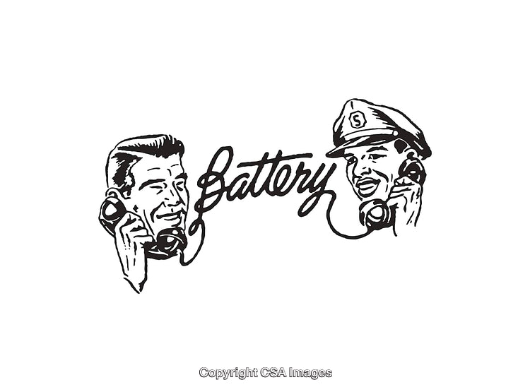 Retro Telephone Communication Line Art Illustration with Script Text