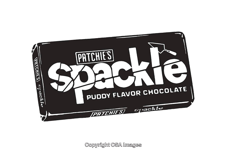 Black and White Line Art of Chocolate Bar Illustration