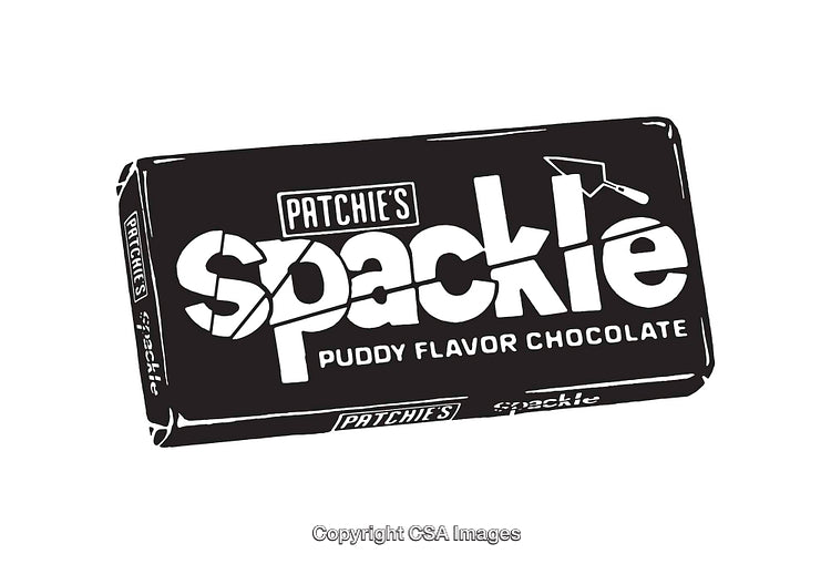 Black and White Line Art of Chocolate Bar Illustration
