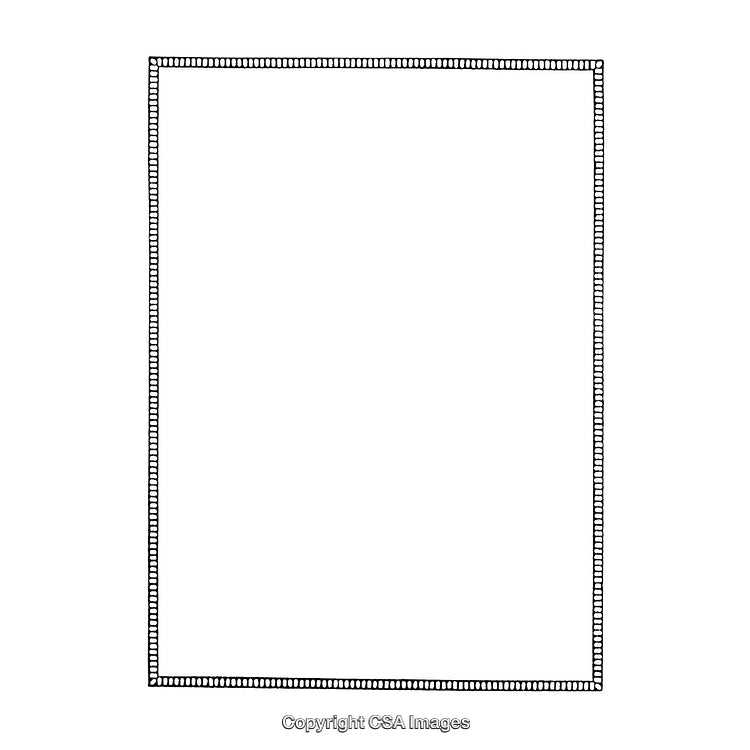 Black and White Simple Rectangular Border Frame Illustration