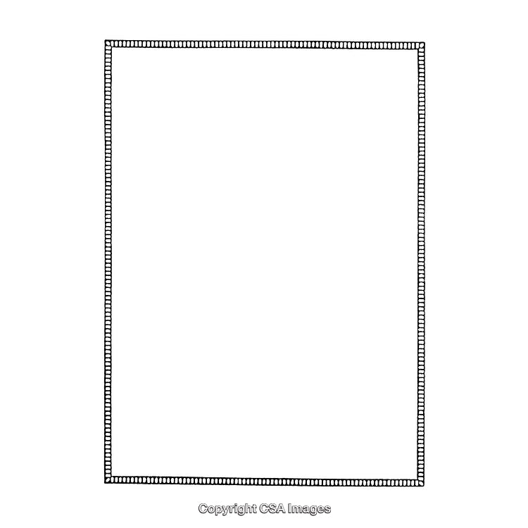 Black and White Simple Rectangular Border Frame Illustration