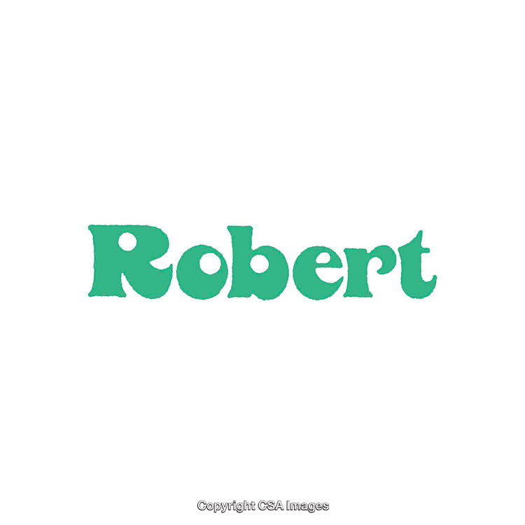 Colorful Typography Design Featuring the Name 'Robert' in Green Letters