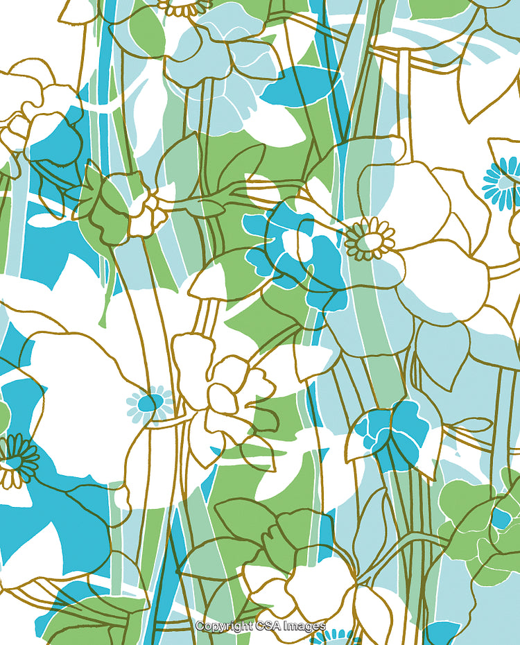 Blue Floral Pattern
