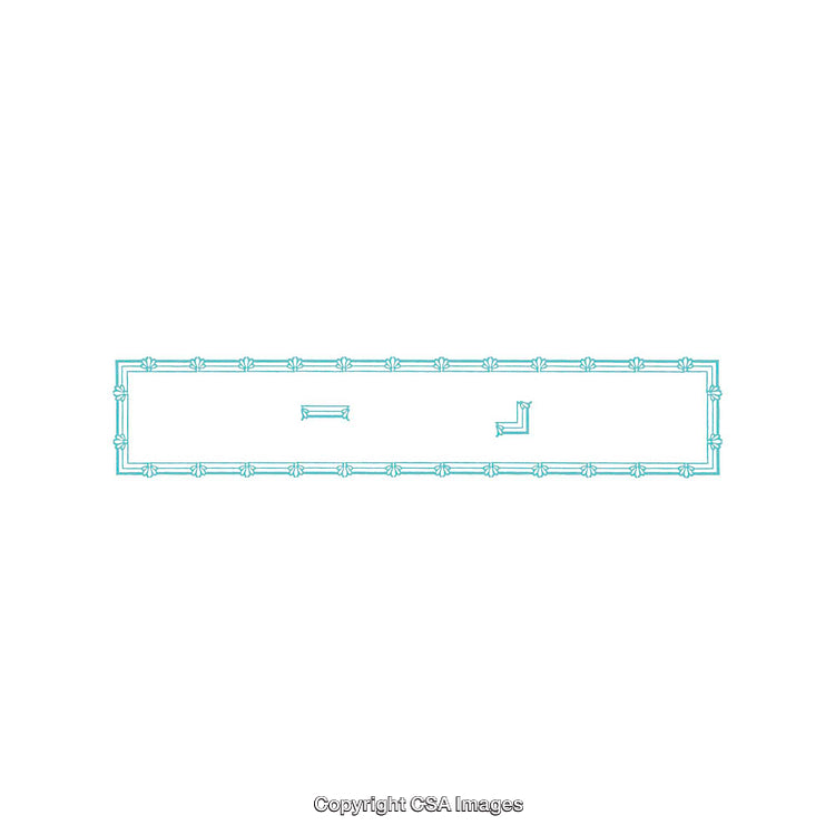 Rectangular Design Illustration with Decorative Blue Line Border