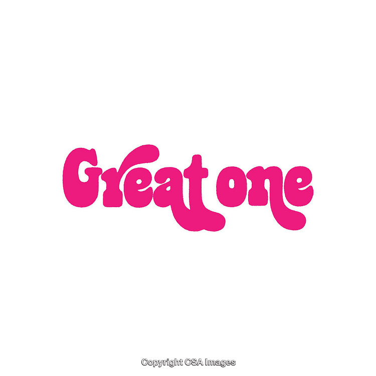 Retro Pink Lettering on White Background with Bold Typographic Style