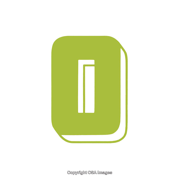 Green Number Zero Icon on a White Background