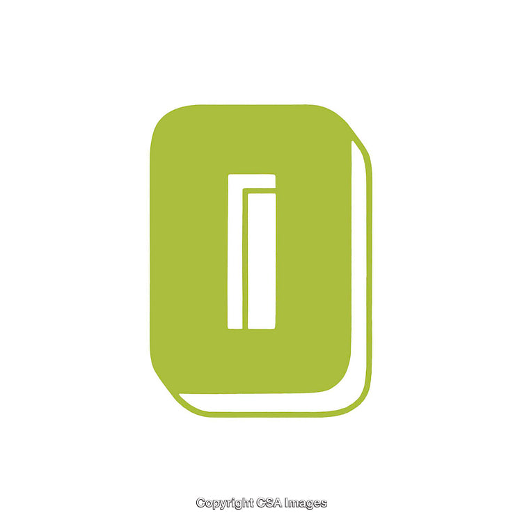 Green Number Zero Icon on a White Background