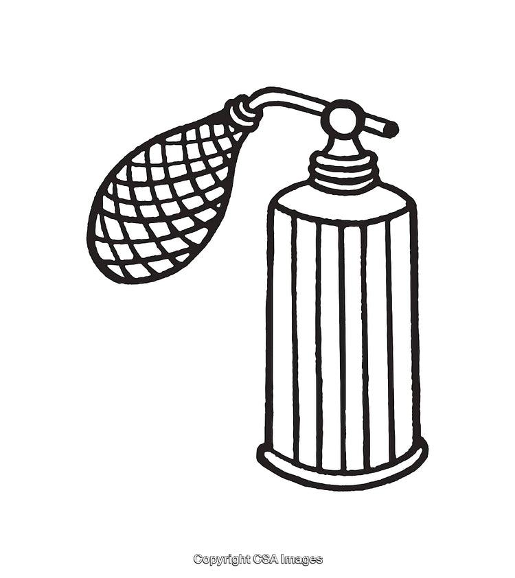 Vintage Medical Spray Bottle Line Art with Mesh Applicator