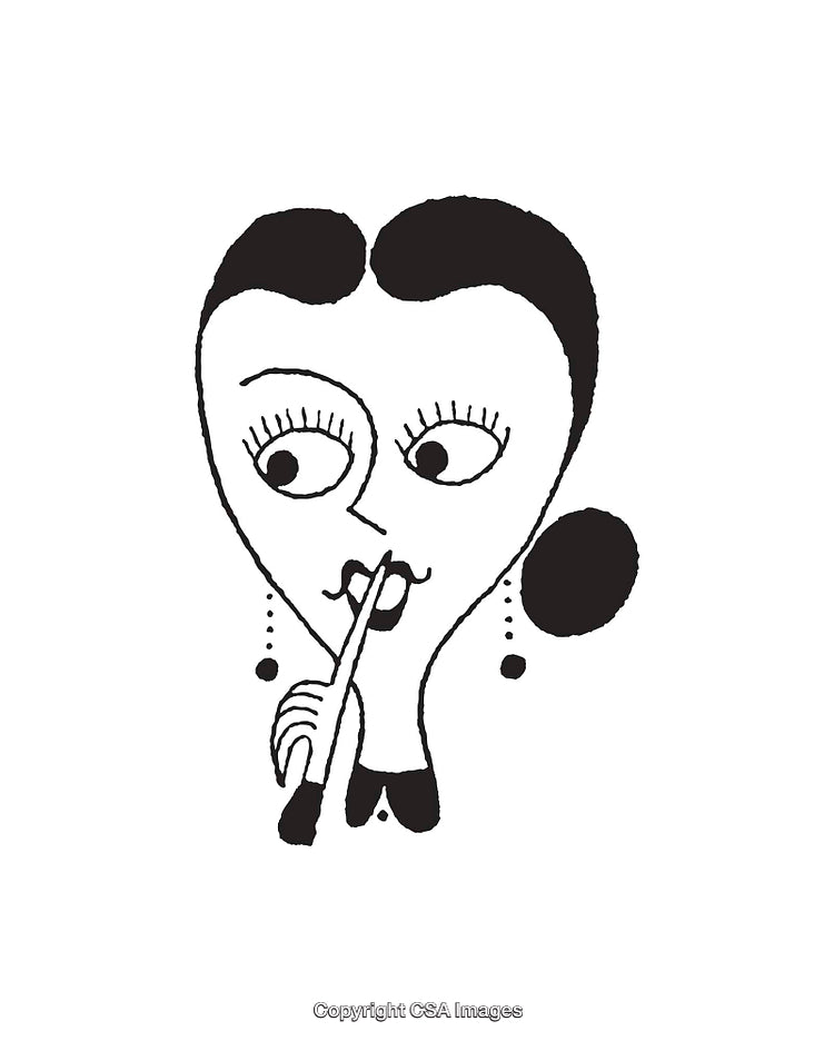 Whimsical Line Art Illustration of a Creative Character with Unique Features