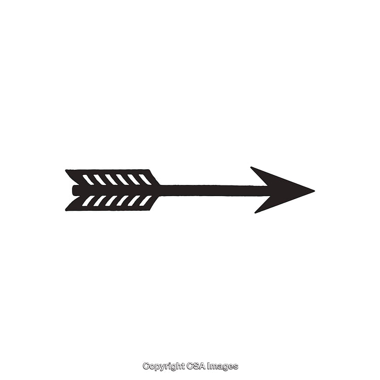 Minimalist Black and White Arrow Illustration for Design Projects