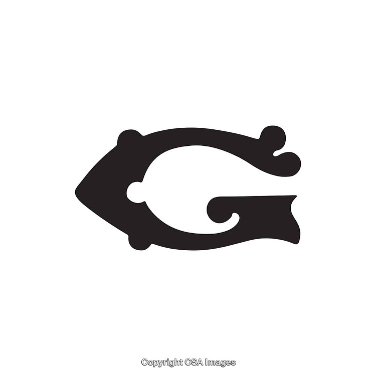 Artistic Black Design of the Letter G in Unique Typography