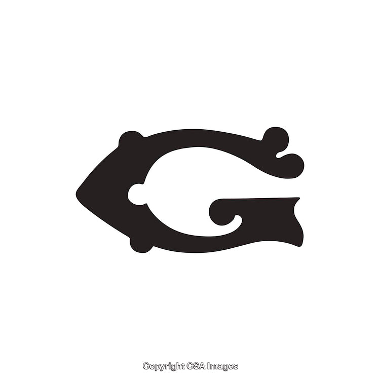 Artistic Black Design of the Letter G in Unique Typography