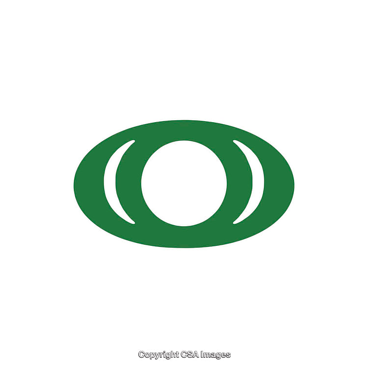 Abstract Green Letter O Design with Modern Geometric Style