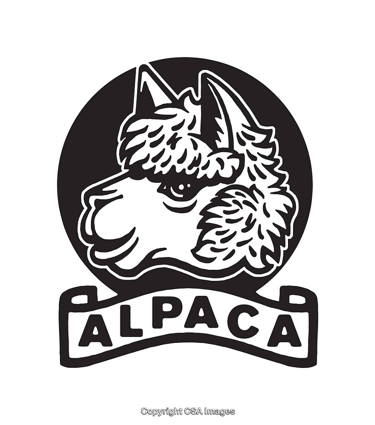 Black and White Alpaca Line Art Logo Design