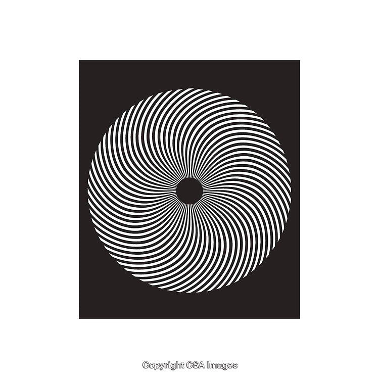 Intricate Black and White Spiral Pattern with Geometric Symmetry