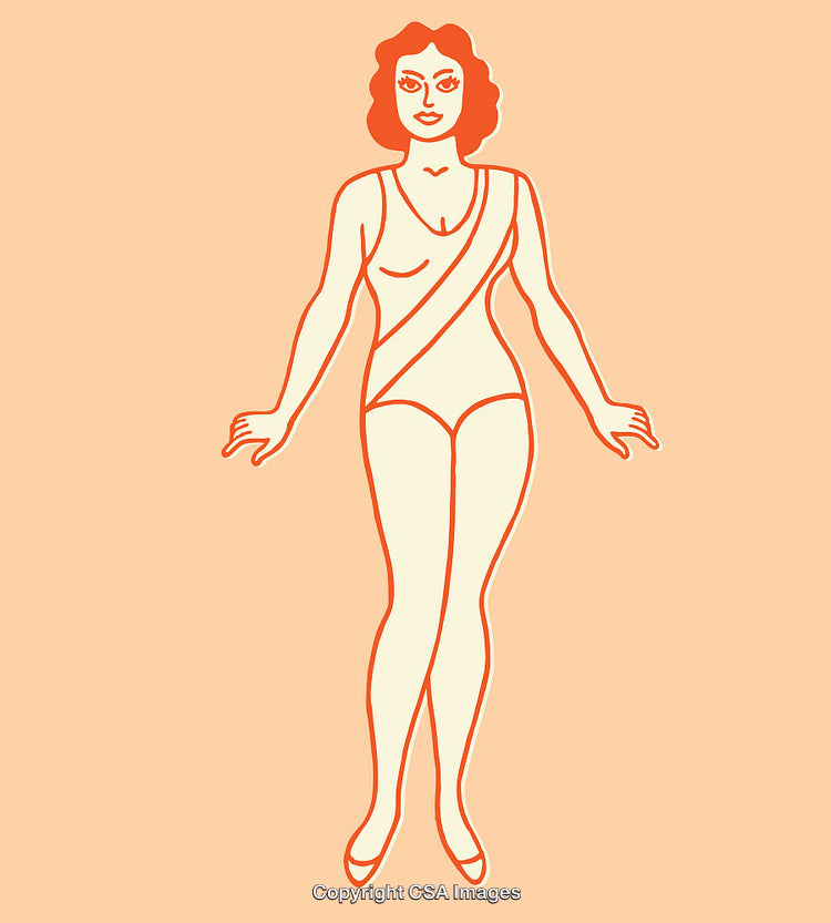 Stylized Line Art of a Confident Pose in Monochrome Design