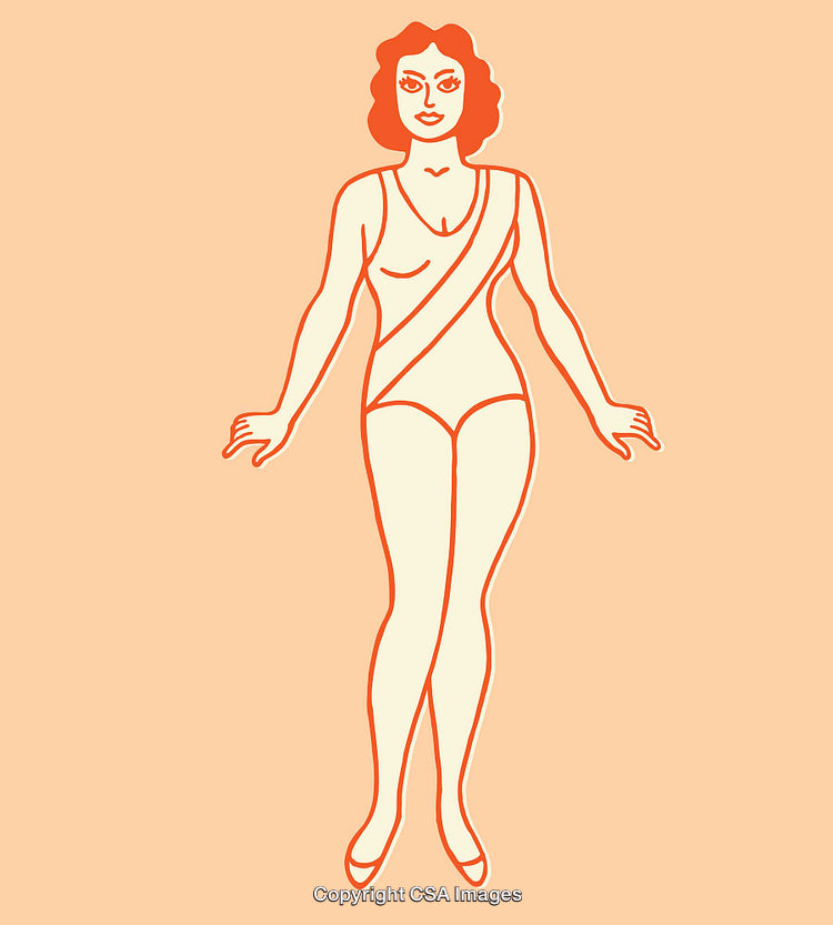 Stylized Line Art of a Confident Pose in Monochrome Design