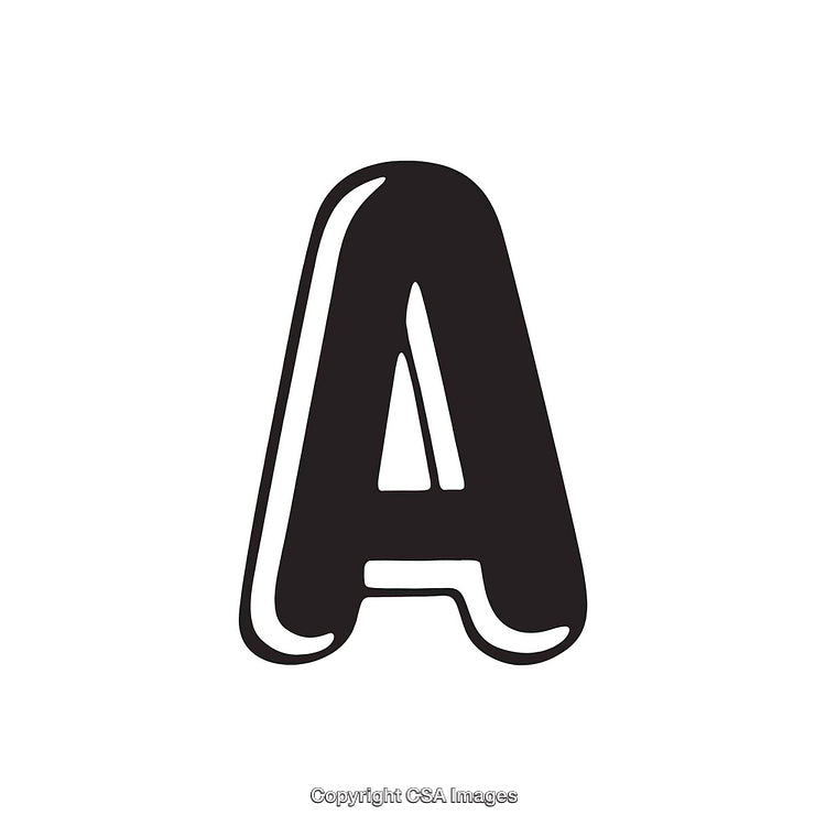 Bold Minimalist Illustration of the Letter A in Sleek Black Design
