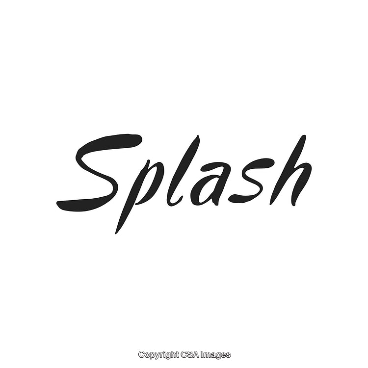 Modern Splash Logo Text in Elegant Script on White Background