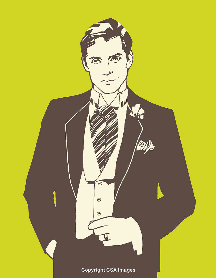 Stylish Male Portrait in Formal Suit on a Bright Background