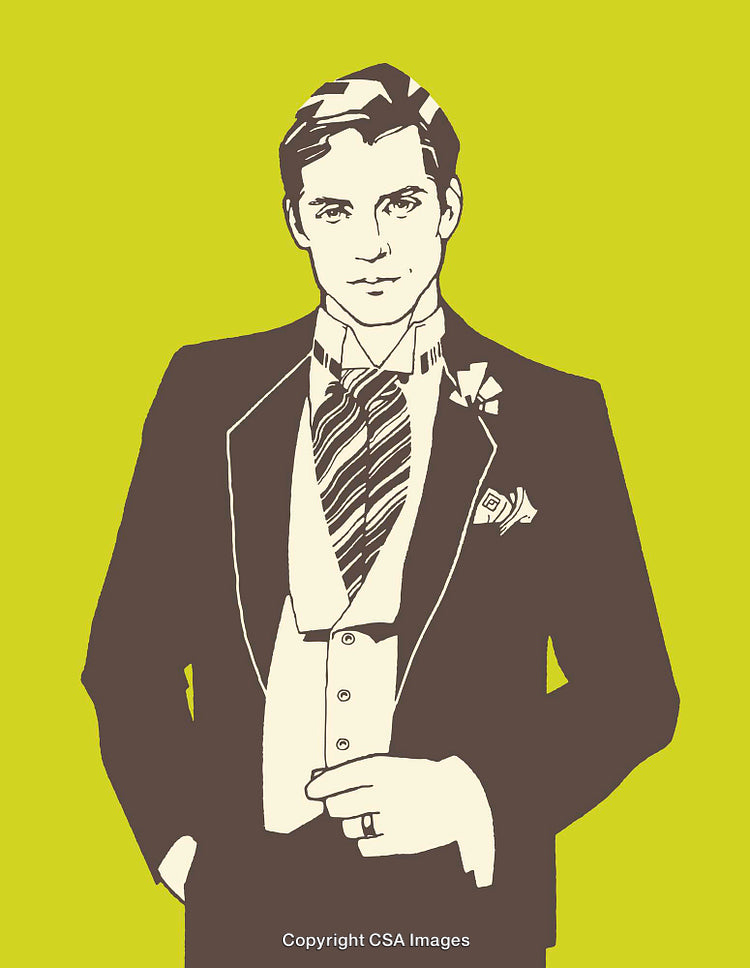 Stylish Male Portrait in Formal Suit on a Bright Background