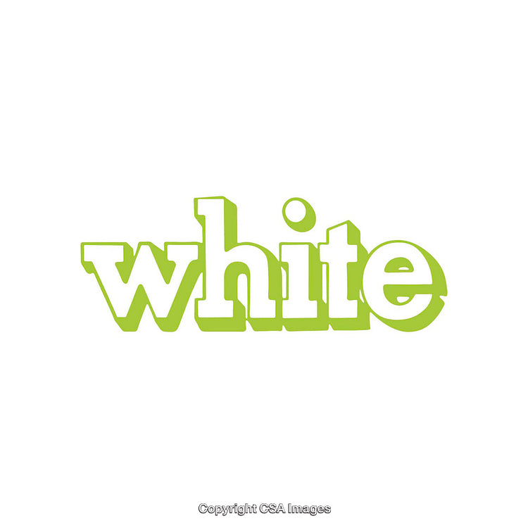Green and White Stylized Word Design on a Clean White Background