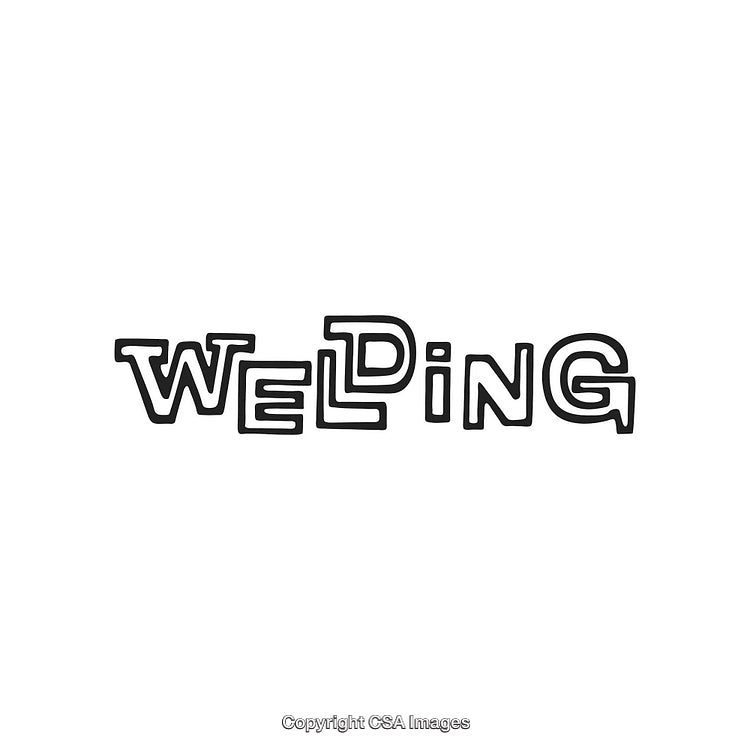 Creative Typography Featuring the Word 'Welding' Drawn in Stylized Font