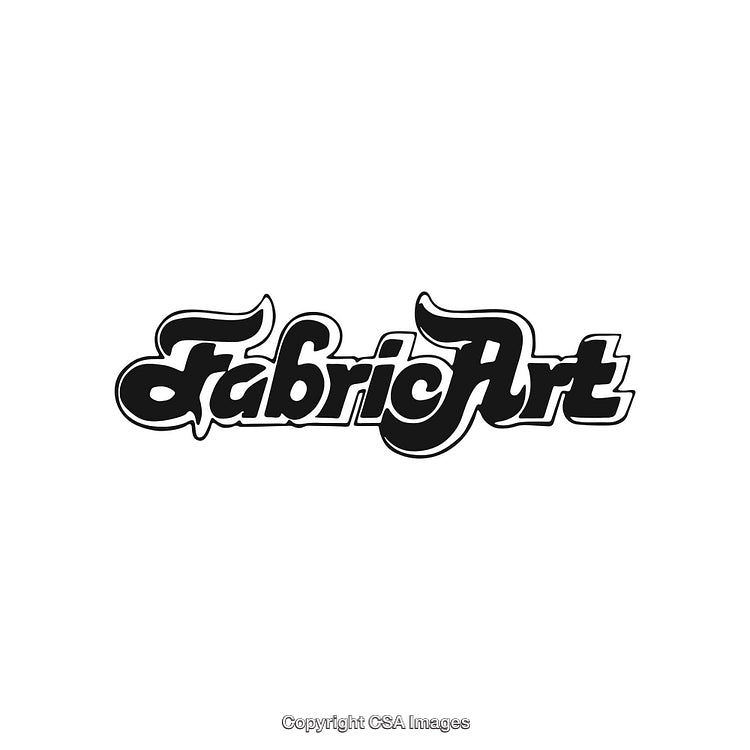 Black and White Fabric Art Calligraphy Design with Stylish Font