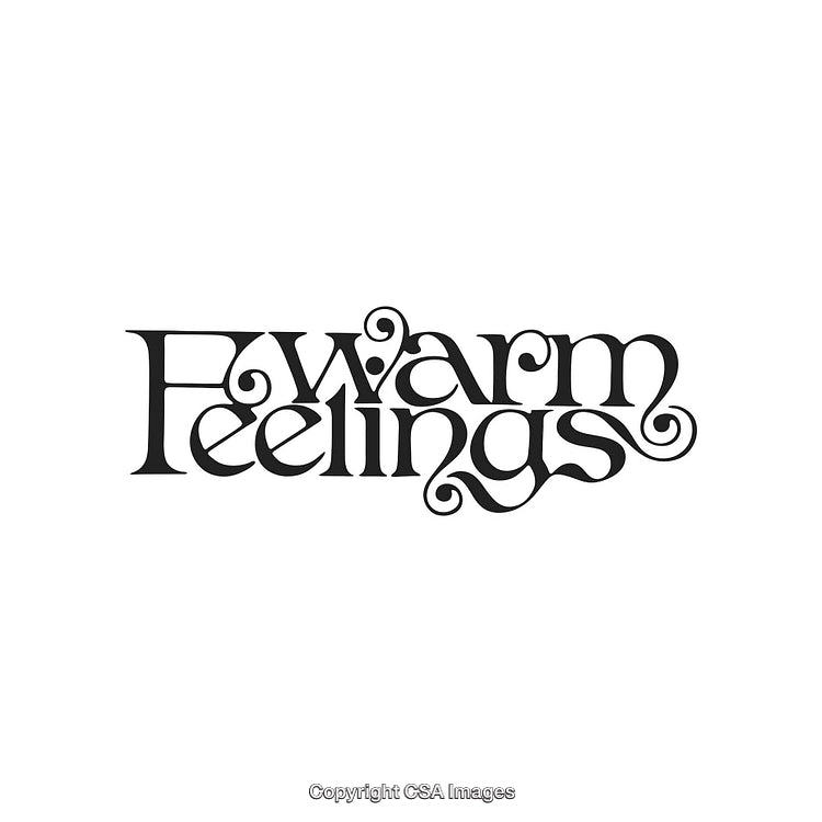 Elegant Decorative Typography Design with Swirling Letter Accent Features